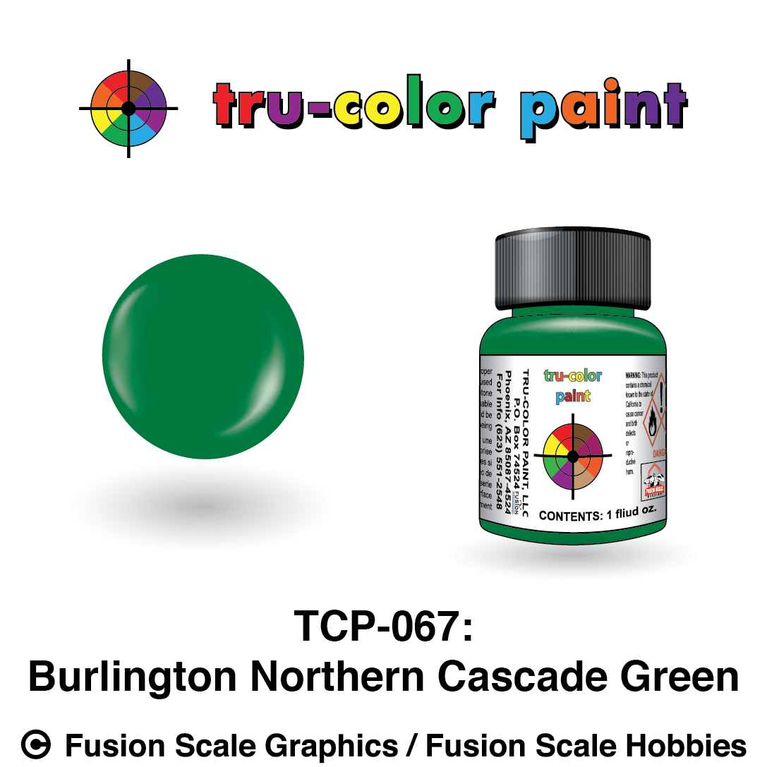 Tru Color Paint Burlington Northern BN Cascade Green 1oz Bottle