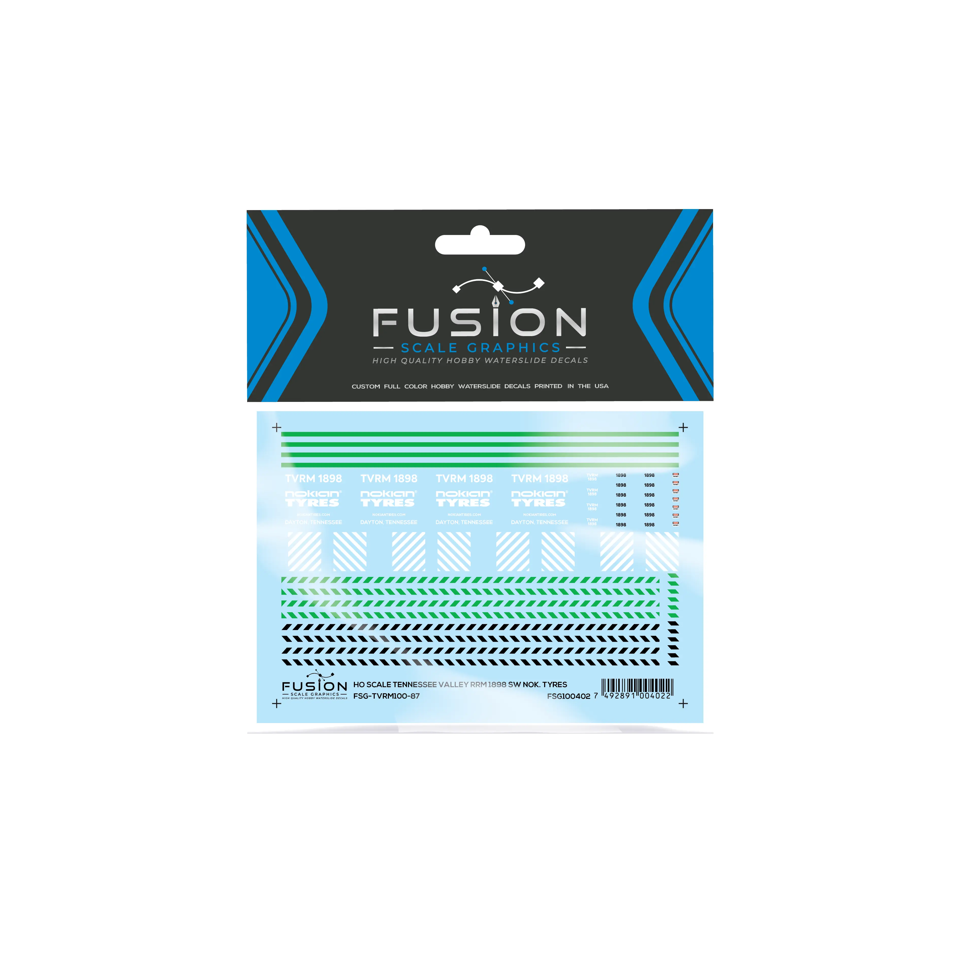 HO Scale Tennessee Valley Railroad Museum 1898 Nokian Tyres Decal Set Fusion Scale Graphics