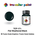 Tru Color Paint Flat Weathered Black 1oz - 171