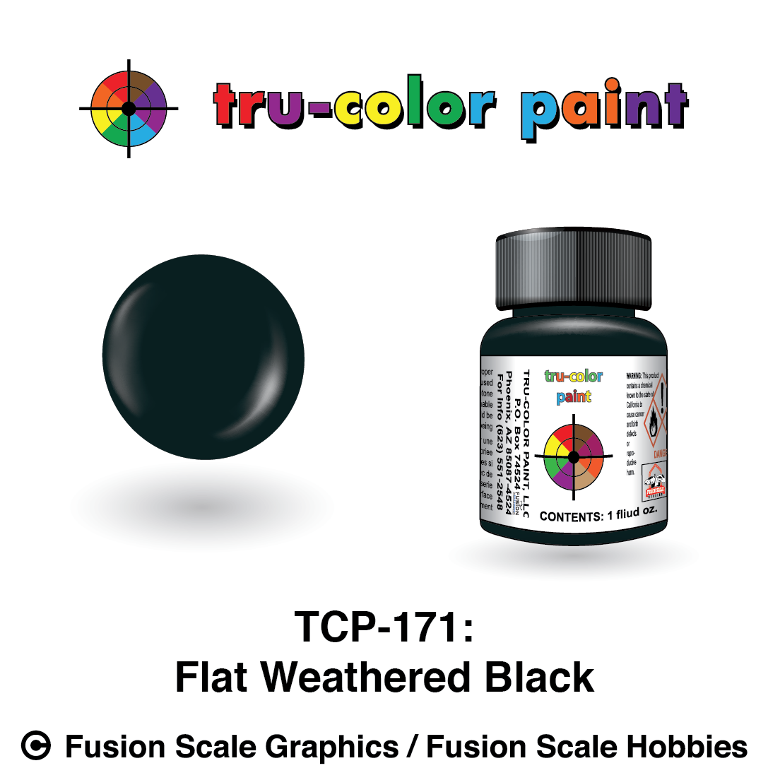 Tru Color Paint Flat Weathered Black 1oz - 171