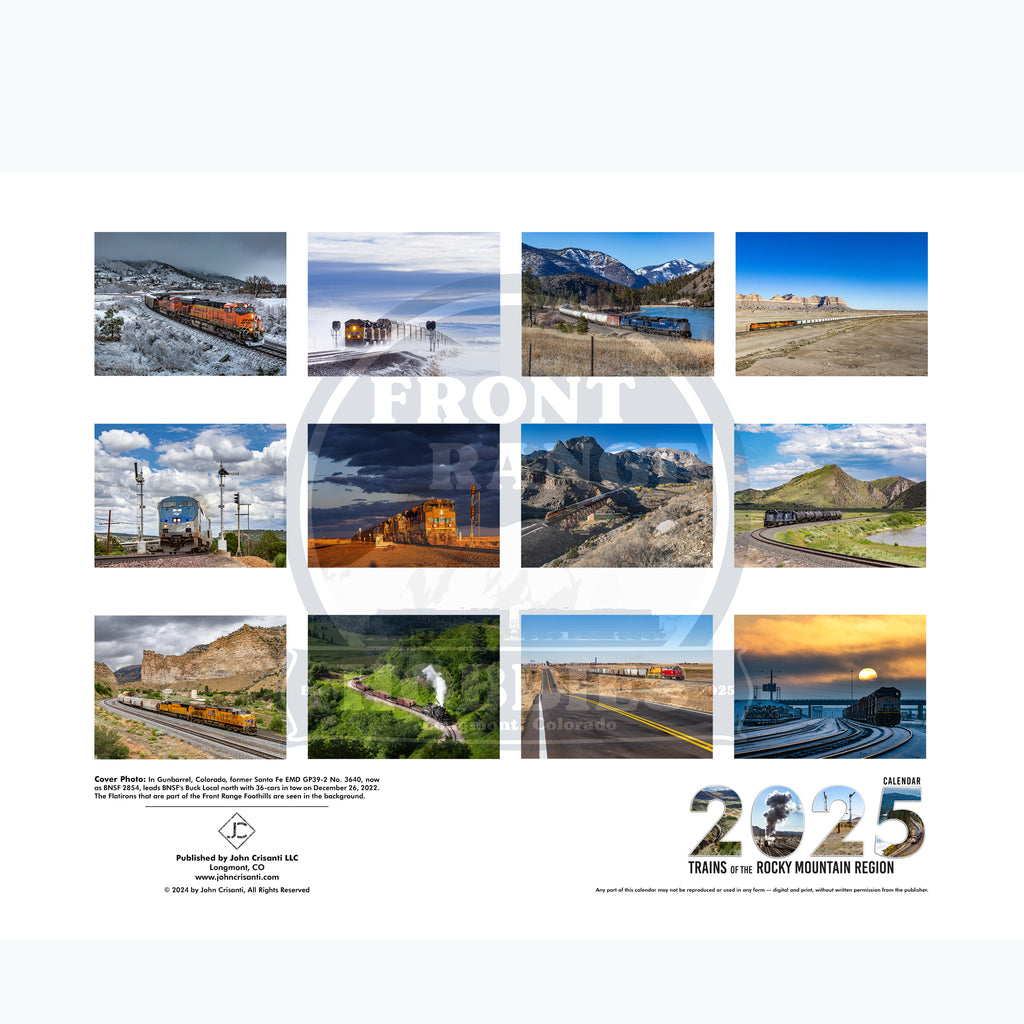 Trains of the Rocky Mountain Region 2025 Calendar