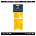 O Scale Railroad Freight Car Yellow Reflective Markings Set W/ Double Width Stripes Fusion Scale Graphics
