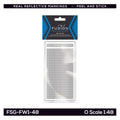 O Scale UP/CMO Style RD-4 Coal Hopper White Dashes Reflective Decal Set Fusion Scale Graphics