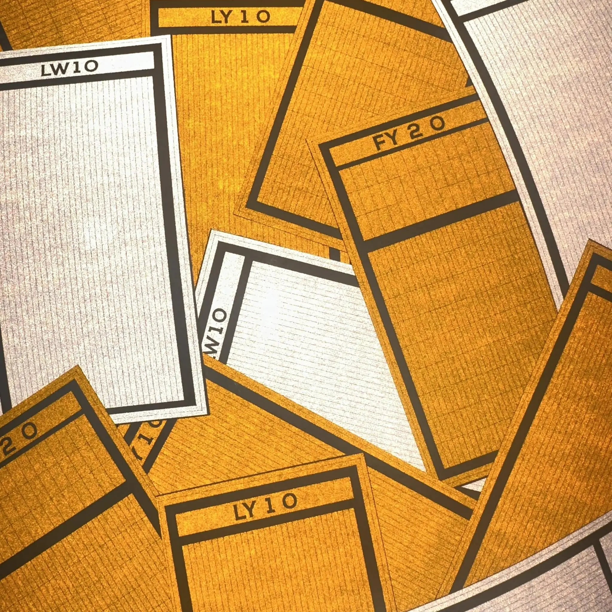 O Scale Railroad Freight Car Yellow Reflective Markings Set W/ Double Width Stripes Fusion Scale Graphics