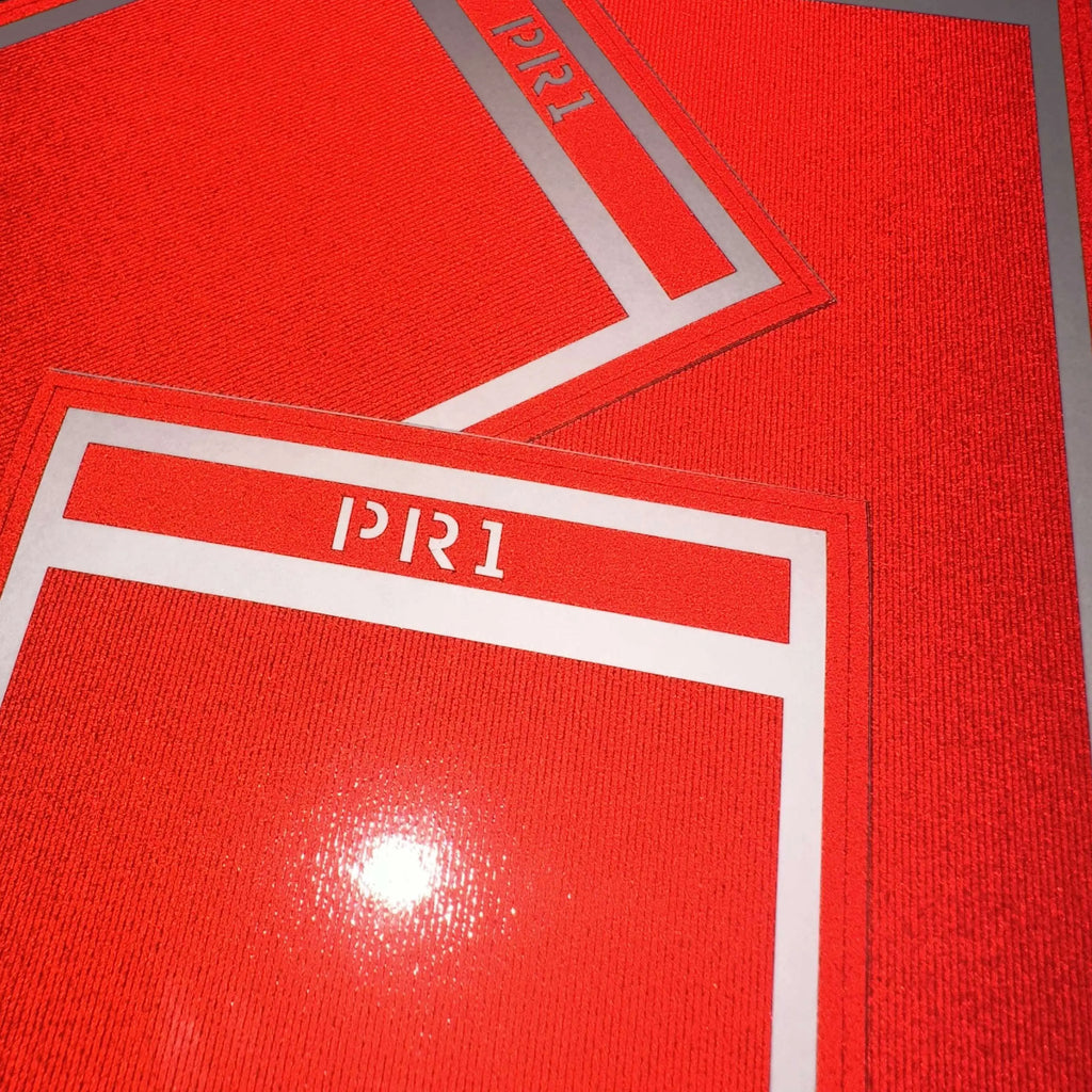 HO Scale Passenger Car Red Reflective Markings Set Fusion Scale Graphics
