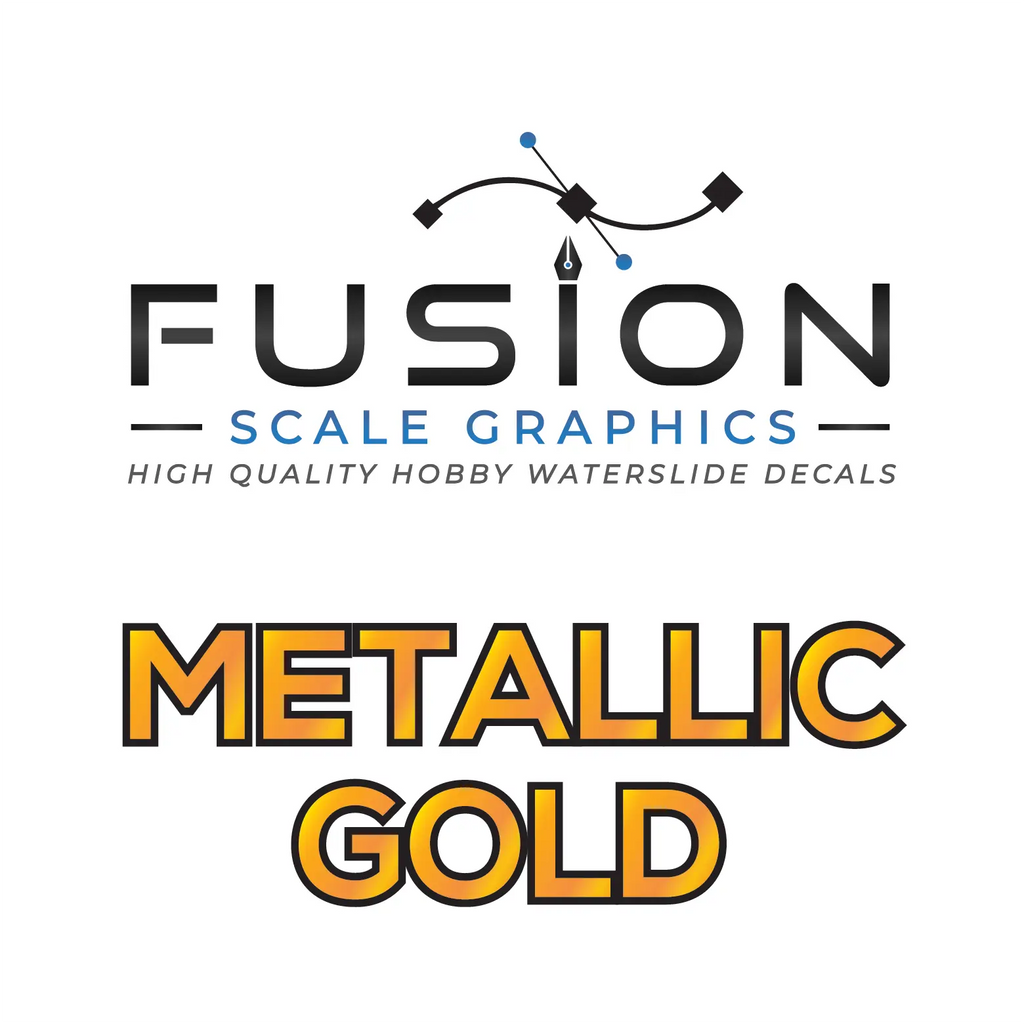 Metallic Gold N Scale North Shore Line Gold Car Numbers Decal Set Fusion Scale Graphics