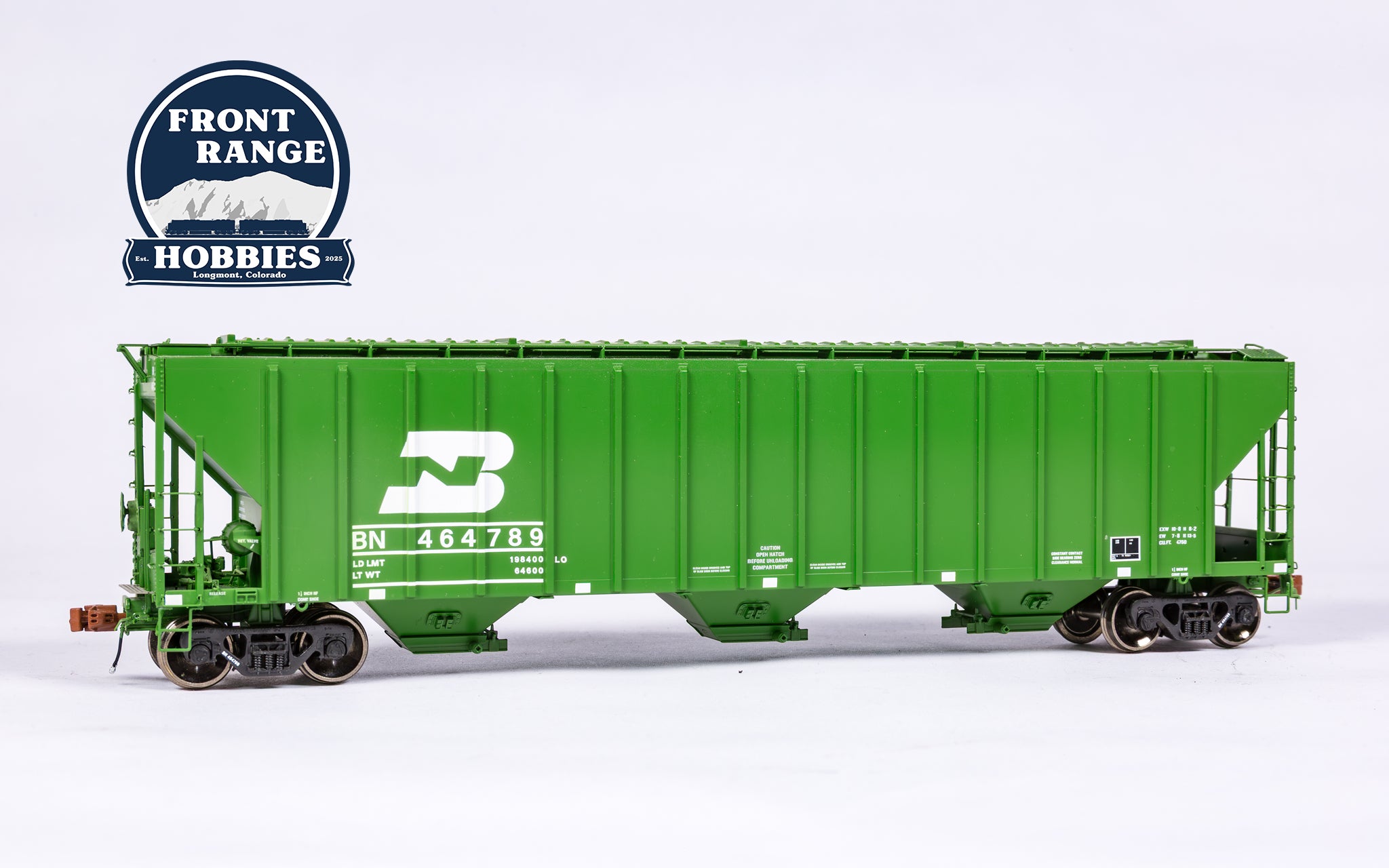 HO Scale ScaleTrains Rivet Counter Pullman-Standard 4785 Covered Hopper, Burlington Northern #464789