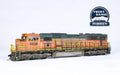 HO Scale Kato EMD SD70MAC, BNSF Heritage 2 #9838, DC (Weathered)