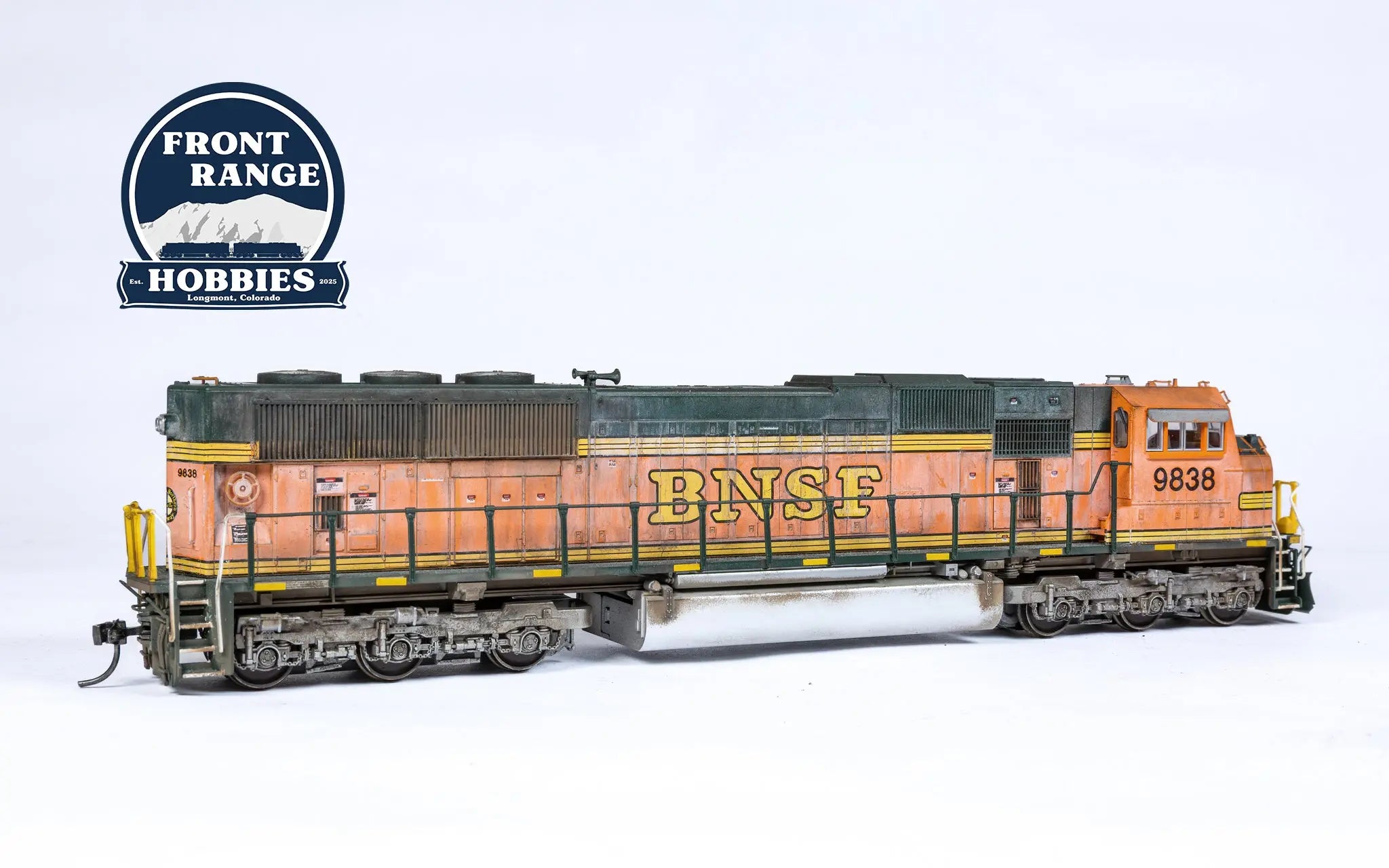 HO Scale Kato EMD SD70MAC, BNSF Heritage 2 #9838, DC (Weathered