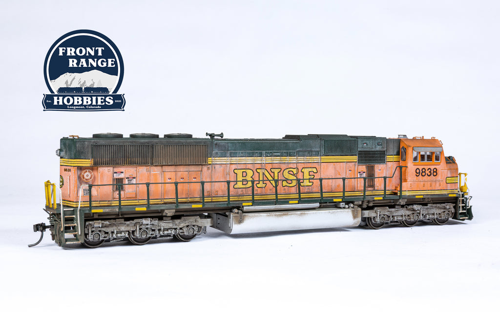 HO Scale Kato EMD SD70MAC, BNSF Heritage 2 #9838, DC (Weathered)