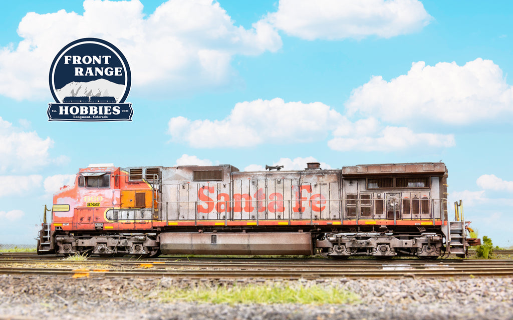 HO Scale ScaleTrains Rivet Counter BNSF ex-ATSF GE C44-9W #660, Warbonnet, w/PTC (Weathered)