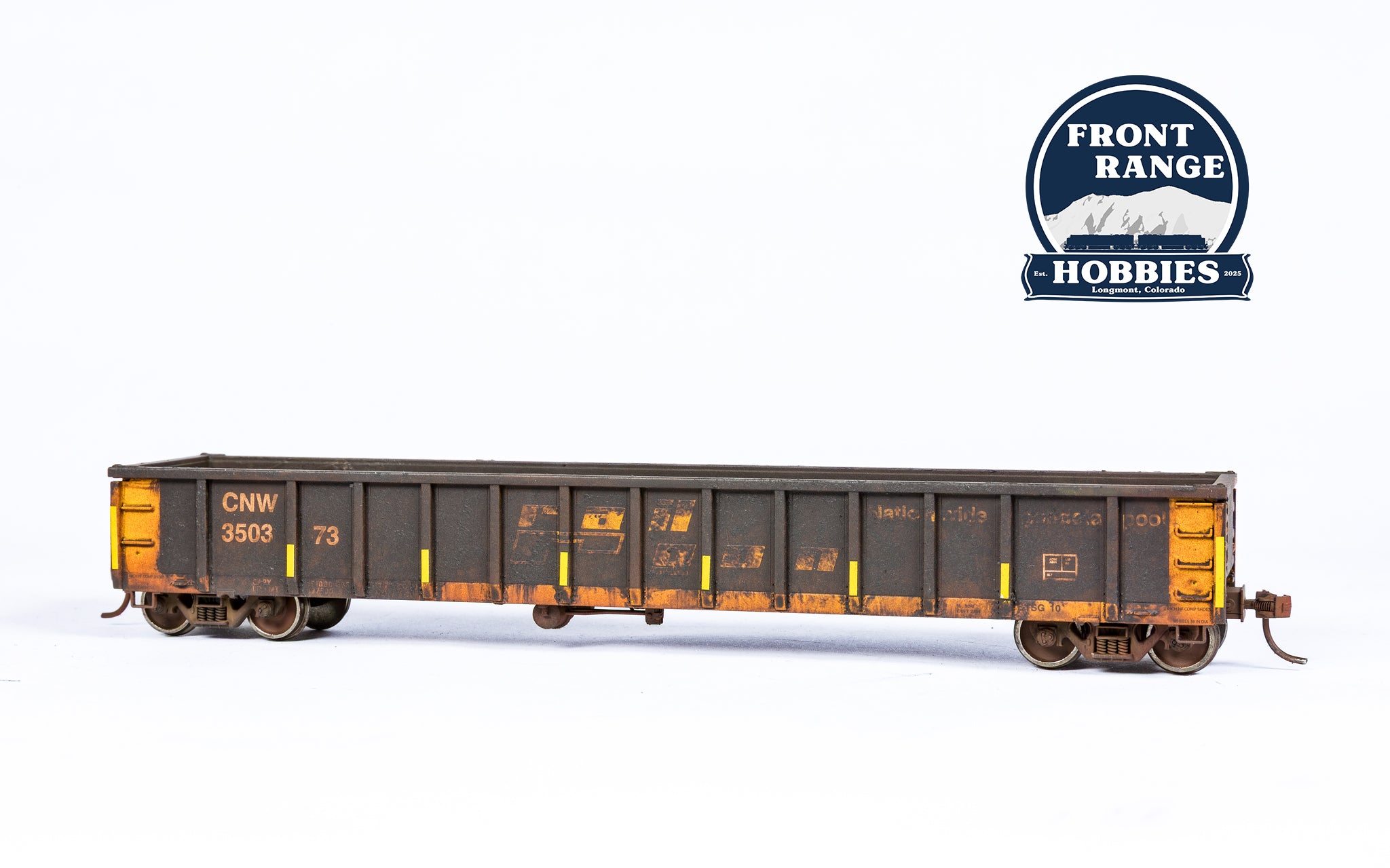 HO Scale Walthers MainLine 53' Gondola ex-Railgon Chicago North Western CNW 350373 (Weathered)
