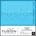 N Scale Talgo Passenger Cars White Striping Decal Set Fusion Scale Graphics