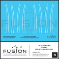 N Scale Talgo Passenger Cars End White Striping Decal Set Fusion Scale Graphics