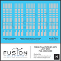 N Scale Freight Car Patches Set 1 Light Gray Decal Set Fusion Scale Graphics