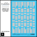S Scale Freight Car Patches Set 1 Light Gray Decal Set Fusion Scale Graphics