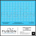 N Scale White Venetian Blinds for Passenger Cars Decal Set Fusion Scale Graphics