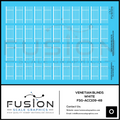 O Scale White Venetian Blinds for Passenger Cars Decal Set Fusion Scale Graphics