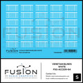 S Scale White Venetian Blinds For Passenger Cars Decal Set Fusion Scale Graphics