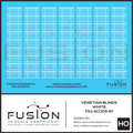 HO Scale White Venetian Blinds for Passenger Cars Decal Set - Front Range Hobbies