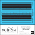 HO Scale Genesee and Wyoming Style Double Black Stripes Decal Set Fusion Scale Graphics