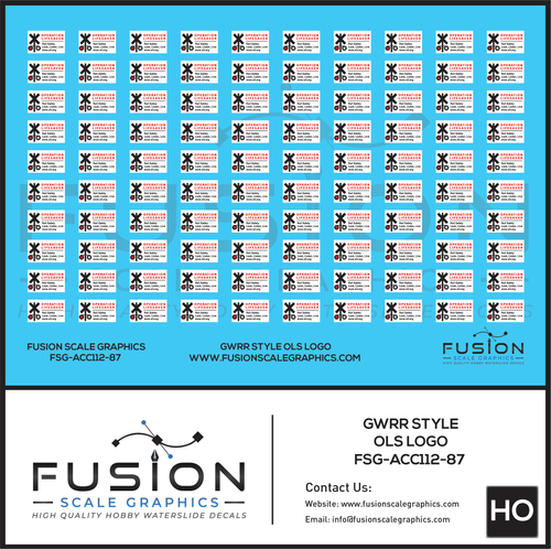HO Scale Genesee and Wyoming Style Operation Lifesaver Logo Decal Set Fusion Scale Graphics