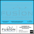 HO Scale Passenger Car Window Removal Instructions Decal Set Fusion Scale Graphics