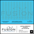 N Scale Chemical Emergency Decal For Tank Cars Decal Set Fusion Scale Graphics