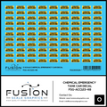 O Scale Chemical Emergency Decal For Tank Cars Decal Set Fusion Scale Graphics