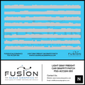 N Scale Light Gray Freight Car Graffiti Paint Patch Out Decal Set Fusion Scale Graphics