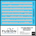 HO Scale Light Gray Freight Car Graffiti Paint Patch Out Decal Set Fusion Scale Graphics
