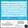 N Scale White Freight Car Graffiti Paint Patch Out Decal Set Fusion Scale Graphics