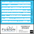 HO Scale White Freight Car Graffiti Paint Patch Out Decal Set Fusion Scale Graphics