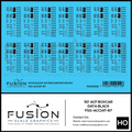 HO Scale 50' ACF Boxcar Data Sheet Black Decal Set Fusion Scale Graphics
