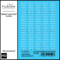 HO Scale Freight Car Trust Plates White Decal Set Fusion Scale Graphics