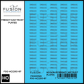 HO Scale Freight Car Trust Plates Black Decal Set Fusion Scale Graphics