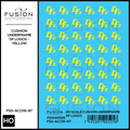 HO Scale Cushion Underframe Boxcar DF Logos - Yellow Decal Set Fusion Scale Graphics