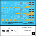 S Scale Trinity 5161 Cu. Ft. Covered Hopper White General Data Decal Set