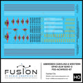 HO Scale Aberdeen Carolina and Western EMD GP40-2WL SD40-3 Locomotives Decal Set Fusion Scale Graphics