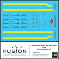 HO Scale Aberdeen Carolina & Western Railroad F7 F9 Locomotive Decal Set Fusion Scale Graphics