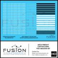 HO Scale AEQX Freight Car Patching Decal Set Fusion Scale Graphics