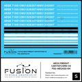 S Scale AEQX Freight Car Patching Decal Set V2 Fusion Scale Graphics