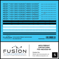 S Scale AEQX Black Freight Car Patching Decal Set Fusion Scale Graphics