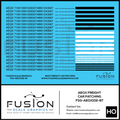HO Scale AEQX Black Freight Car Patching Decal Set Fusion Scale Graphics