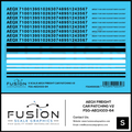 S Scale AEQX Black Freight Car Patching Decal Set V2 Fusion Scale Graphics