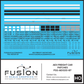 HO Scale AEX 162 Series Covered Hopper Patch Decal Set Fusion Scale Graphics