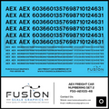 O Scale AEX Freight Car Patch Decal Set Font 1 Black Fusion Scale Graphics