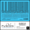 S Scale AEX Freight Car Numbering Set 2 Decal Set Fusion Scale Graphics
