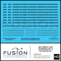 HO Scale AEX Freight Car Patch Decal Set Font 1 Black Fusion Scale Graphics