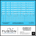O Scale AEX Freight Car Patch Decal Set Font 1 White Fusion Scale Graphics